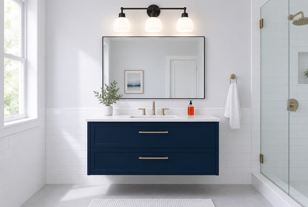 Vanity & wall