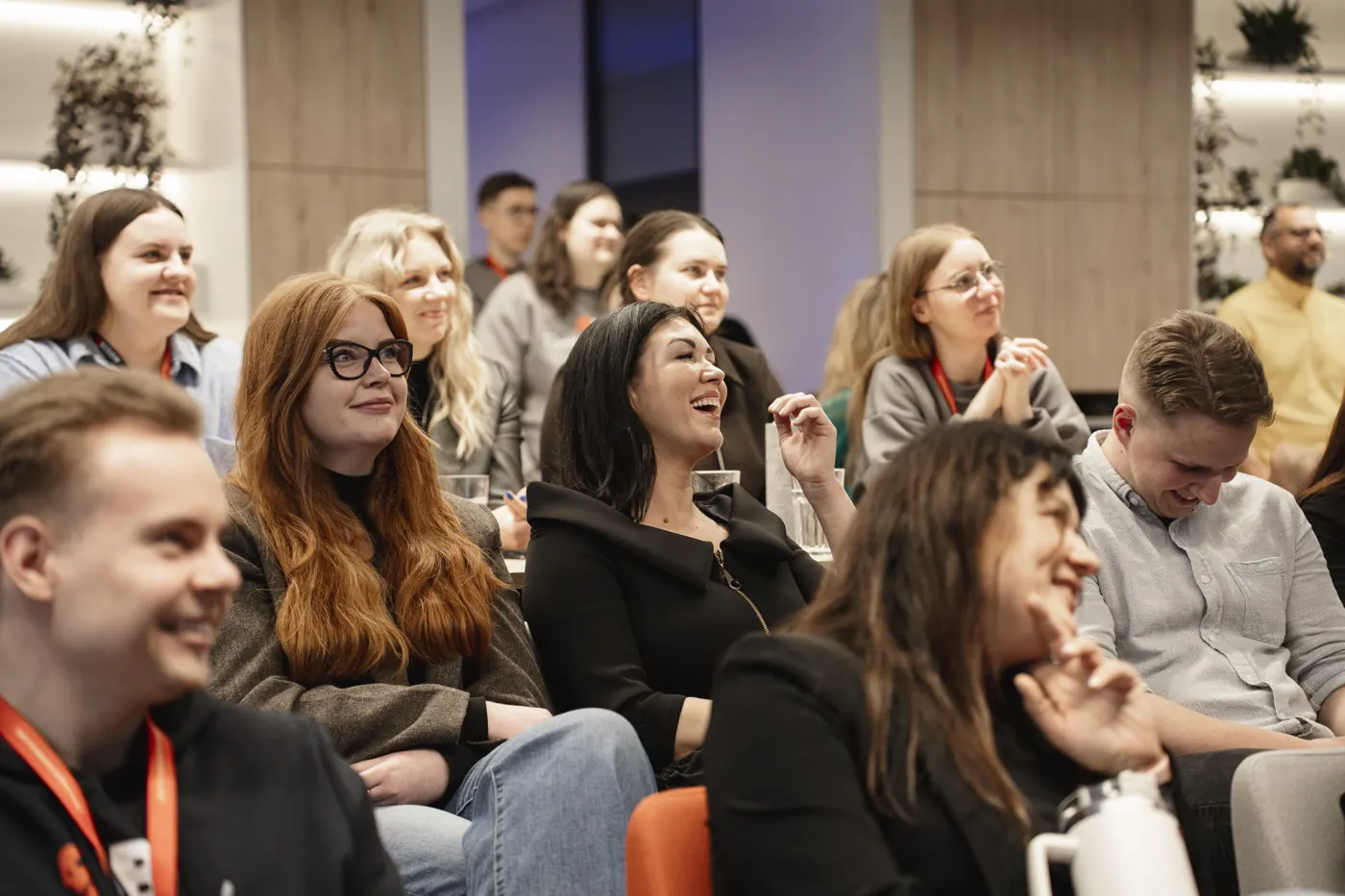 The audience laughing at Kickoff 2026