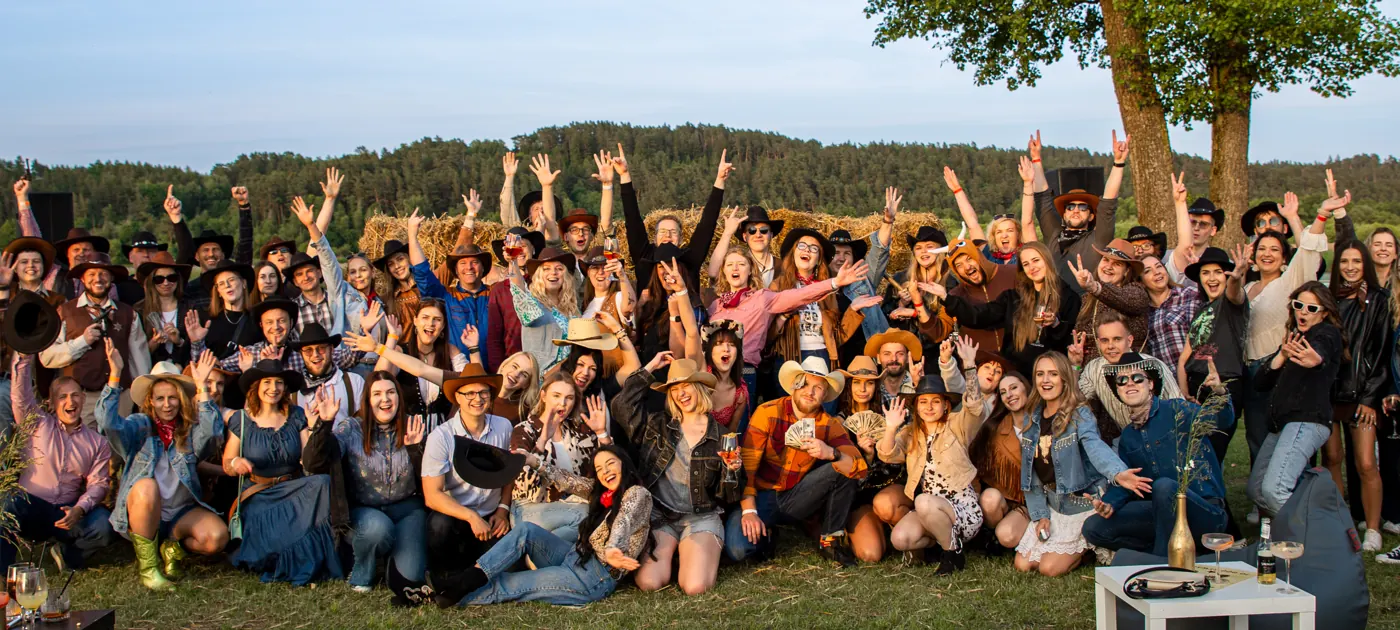 The whole team together at Summer Camp 2025
